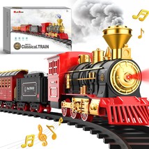 Train Set - Train Toys For Boys W/Smokes, Lights &amp; Sound, Tracks, Toy Tr... - £58.91 GBP