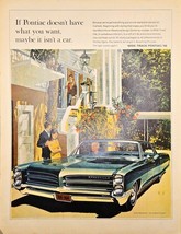 1966 PONTIAC BONNEVILLE Wide-Track Classic - 1965 Vintage Print Ad - $203.39 MXN