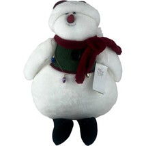Vintage 2006 Woof and Poof Snowman Christmas Xmas Decor Musical USA 22&quot; - $56.10