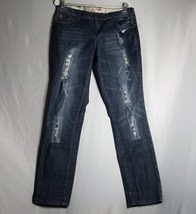 TFive Denim Skinny Distressed Y2K Medium Dark Jeans Junior Size 13 - $19.80