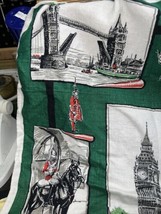 Vintage London Tourist Souvenir Kitchen Tea Towel 32”x20” Pure Linen Md Ireland - £15.70 GBP