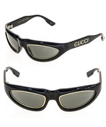 GUCCI ARIA 1062 Black Gold 003 Narrow Mask Sunglasses GG1062S Unisex Aut... - £621.95 GBP