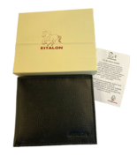 Estalon Black Genuine Leather Men&#39;s ID Wallet, New in Box - £11.19 GBP