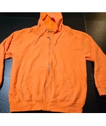 Open Trails Full Zip Hoodie Fleece Orange Long Sleeve Kangaroo Pockets M... - €30,66 EUR