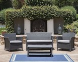 Christopher Knight Home Santa Lucia Outdoor Wicker Chat Set with Water R... - $1,194.99