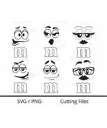 M and M's M&M Faces SVG and JPG Cutting Files for the Cricut - £1.96 GBP