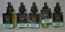 SUMMER MELODY by Bath &amp; Body Works Fragrance Refill Bulb Lot Set of 5 - £36.58 GBP