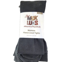 Muk Luks Womens Fleece Lined Black Tights Size Large NWT - £14.02 GBP