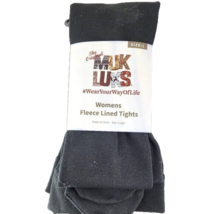 Muk Luks Womens Fleece Lined Black Tights Size Large NWT - £13.97 GBP