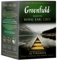 Greenfield Royal Earl Grey Black Tea 20 Pyramids Made in Russia - £5.58 GBP