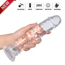 8&quot; Silicone Realistic Huge Dildo Suction Cup Anal Vagina Sex Toy For Women - £13.85 GBP