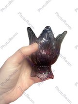 Nice Purple Fenton Art Glass Tulip Style Two Way Votive Candle holder - £14.92 GBP