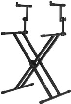 Gator Cases Frameworks Deluxe 2-Tier X-Style Keyboard Stand (Black) - £209.63 GBP