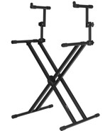 Gator Cases Frameworks Deluxe 2-Tier X-Style Keyboard Stand (Black) - £209.52 GBP