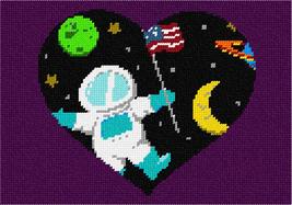 Pepita Heart Astronaut Needlepoint Canvas - £40.16 GBP+