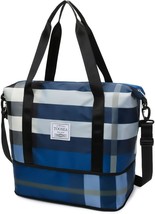 Large Capacity Weekend Expandable Duffle Bag with Luggage Wet Pockets Adjustable - £31.13 GBP