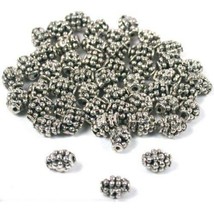 50 Bali Beads Oval Antique Necklaces Bracelets Parts - $9.81