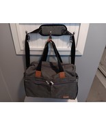 Gray Ruvalino Diaper Bag Tote Hospital Bag Lg Travel Weekender - $27.47 CAD