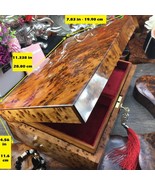 Large memory case, Thuya wooden jewelry box Gift, red velvet Lining, bur... - £347.00 GBP