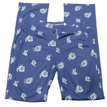 BETABRAND Women&#39;s Pants Blue Floral YOGA Activewear Stretch Size L - Long - £17.38 GBP