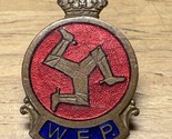 Vintage War Emergency Poice Isle of Man Badge Lapel Pin Pinback KG JD - £14.24 GBP
