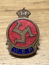 Vintage War Emergency Poice Isle of Man Badge Lapel Pin Pinback KG JD - £14.02 GBP