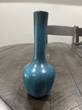 Vintage Turquoise Blue Black Royal Haeger Pottery Bud Vase RG-68 - $39.59