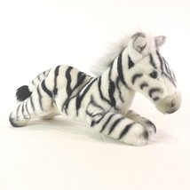 Yomiko Classics Stuffed Animal Plush Black &amp; White Striped Zebra - £14.72 GBP