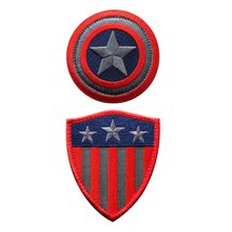 Captain America Shield Stars Stripes Hook Patch (2PC Bundle) - £9.48 GBP