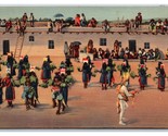 Indian Dance Native Americana J R Willis UNP Linen Postcard T7 - $2.92