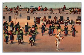 Indian Dance Native Americana J R Willis UNP Linen Postcard T7 - £2.33 GBP