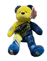 2002 Nascar Team Speed Bear 1823/3600 Brickyard 400 Blue &amp; Yellow Bear W... - $11.49