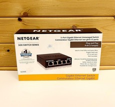 Netgear 300 Switch Series 5 Port Ethernet Plug and Play Open Box Gigabit Switch - £31.56 GBP