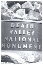 Death Valley National Monument Sign Black and White RPPC Postcard Repro - £7.87 GBP