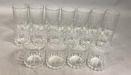 Set Of 19 Fortecrisa Glass Tumblers - 3 Sizes - Made In Mexico - $34.64