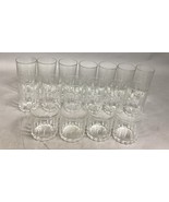 Set Of 19 Fortecrisa Glass Tumblers - 3 Sizes - Made In Mexico - $34.64