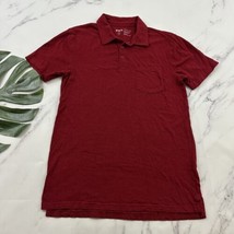 Pact Mens Polo Shirt Size S Dark Red Short Sleeve Organic Cotton Solid - £19.73 GBP
