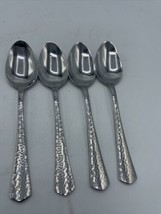 Towle Cortona Stainless Silverware Flatware Hammered Soup Spoons Tablesp... - $29.69