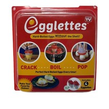 Egglettes Egg Cooker Hard Boiled Eggs Without The Shell 4 Cup Set - £4.21 GBP