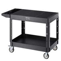 VEVOR Utility Cart, 550 lbs Load Capacity, 37 x 25.4 inch Two-Shelf Plastic - $122.99