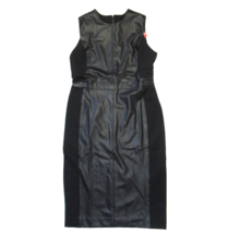 NWT Spanx 20393R Leather-Like Combo Fitted Sheath in Luxe Black Dress L - £77.97 GBP