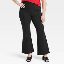 Women&#39;S High-Rise Pull-On Flare Pants - Black Xxl - $31.15