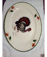 Scarce Blue Ridge Clinchfield THANKSGIVING TURKEY Lg.Oval Platter 17 X 1... - $122.23 CAD