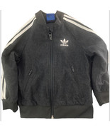 Adidas Baby 18-24 months Track Jacket Gray/white  Full Zip 3 Stripes Tricot - £14.53 GBP