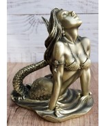 Seductive Siren Of The Seas Mermaid Statue 7&quot;H Nautical Coastal Ocean Se... - $50.56 CAD
