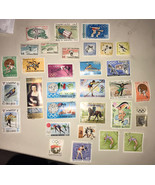 Vintage Olympic Stamps from various Games Tokyo &#39;64, Germany, etc. - £10.64 GBP