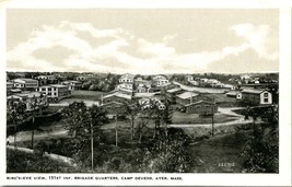 Vtg Postcard Bird&#39;s-Eye View 151st Inf Brigade Quarters Camp Devens Ayer MA UNP - £12.06 GBP