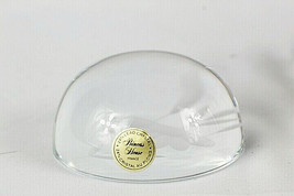 Princess House Round Paperweight Glass Lead Crystal Glass Etched Floral 3.5&quot; - £30.85 GBP