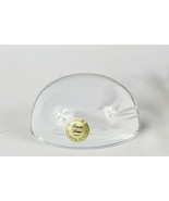 Princess House Round Paperweight Glass Lead Crystal Glass Etched Floral ... - £28.82 GBP