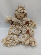 Handcrafted Yarn Scarecrow Thanksgiving Halloween Decor 12&quot; - $24.16 CAD